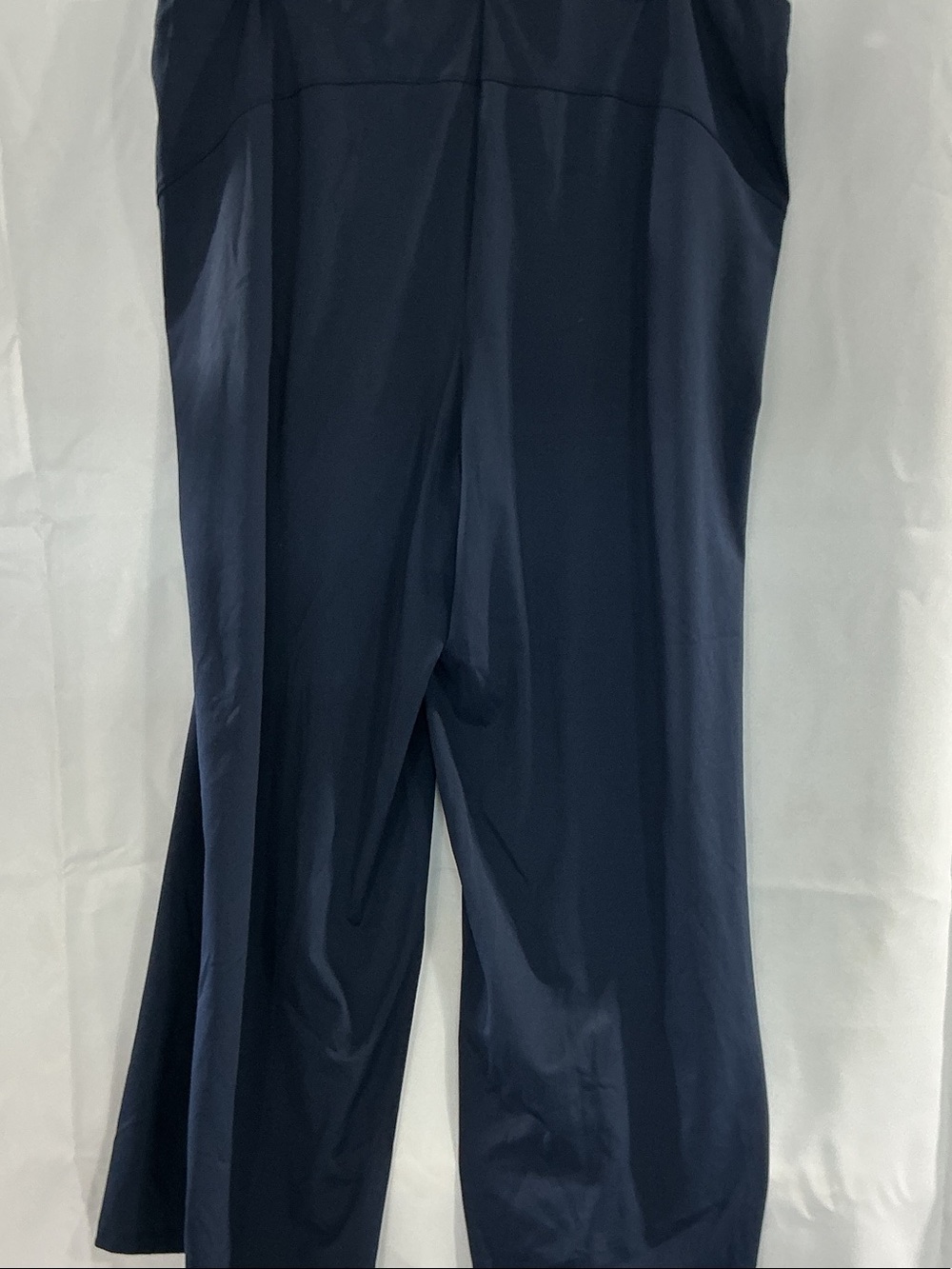 Classic Wide-Leg Navy Women's Pants - Picture 6 of 8